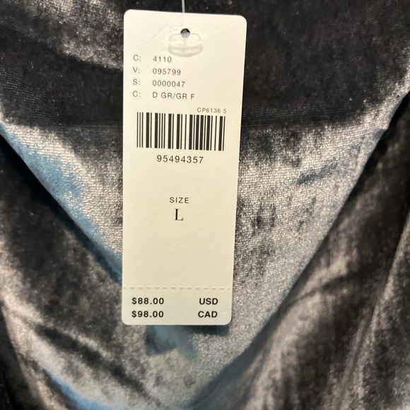 Anthropologie The Dylon Wide Placket Silver Velvet Vest Blouse Size L NWT - Picture 9 of 11